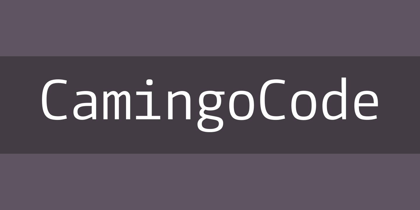 Przykład czcionki CamingoCode